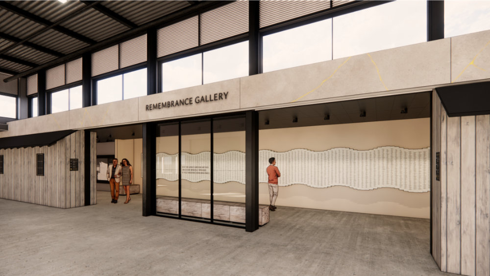 A rendering of the Remembrance Gallery
